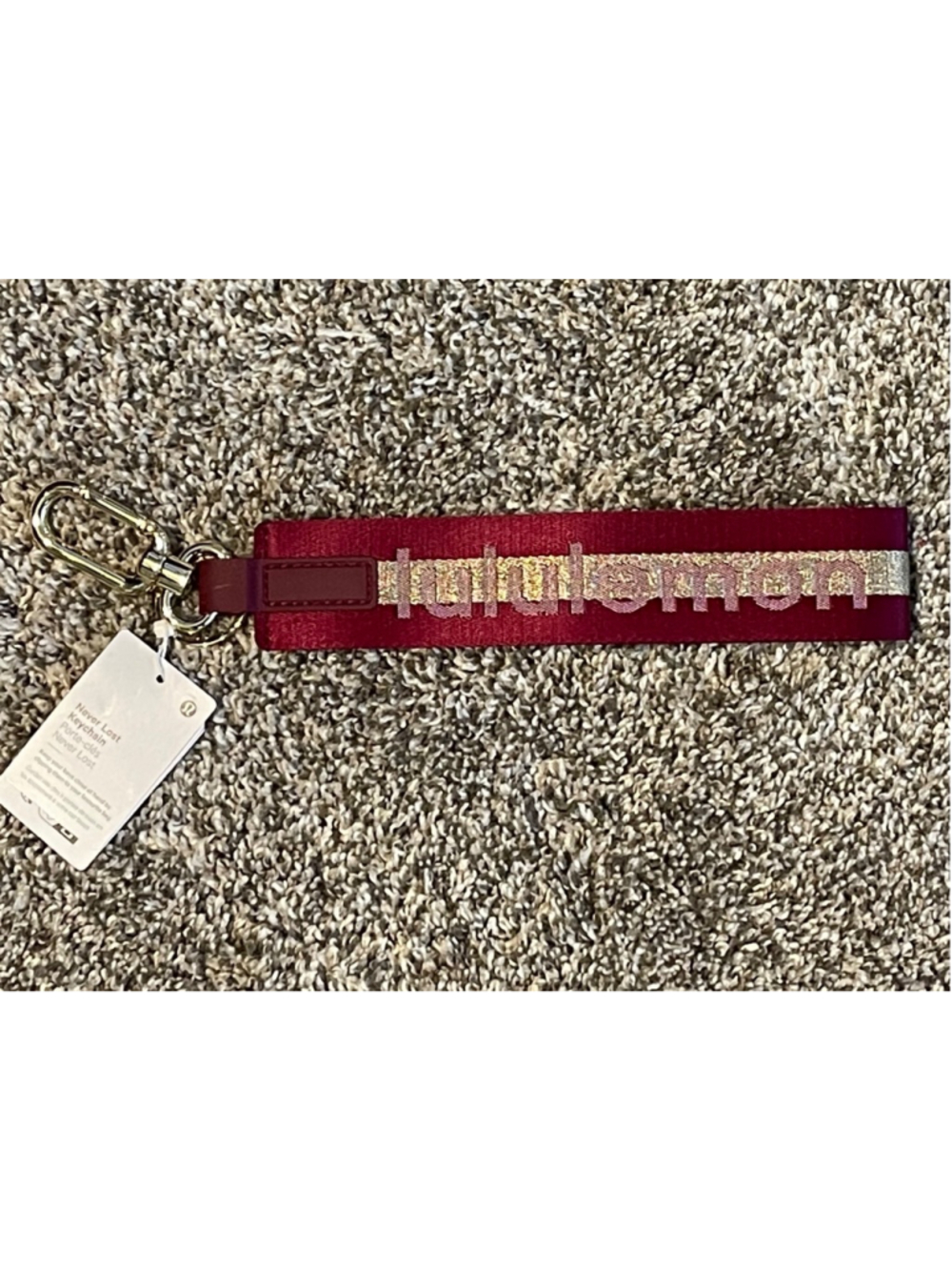 Lululemon Never Lost Keychain, NWT